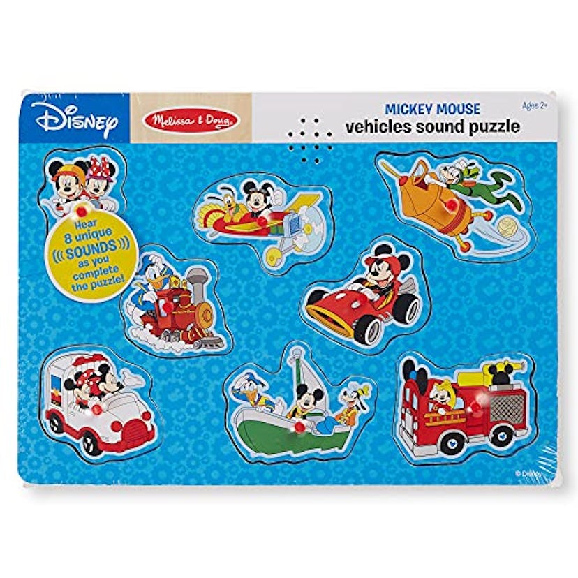 Mickey Mouse & Friends Vehicles Wooden Sound Puzzle