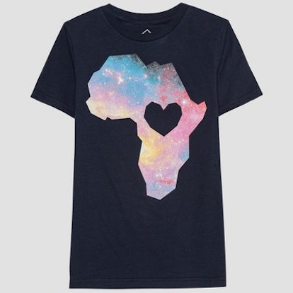 Well Worn Kids' Short Sleeve Africa Heart T-Shirt - Navy - image 1 of 2