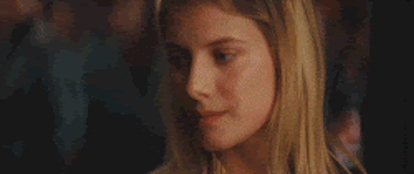 Gif of a blonde woman being overrun with emotion which ended with her crying