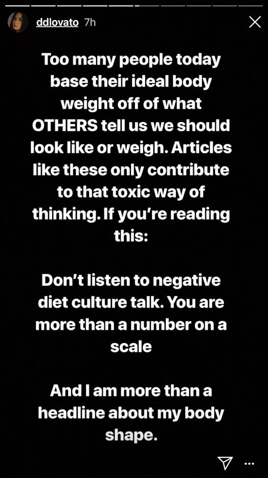 Demi Lovato Responds to Headline Commenting on Her Body