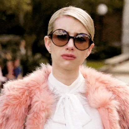 A GIF of Emma Roberts in the show Scream Queens