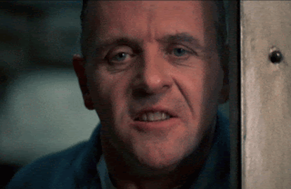 A GIF of Anthony Hopkins in The Silence Of The Lambs