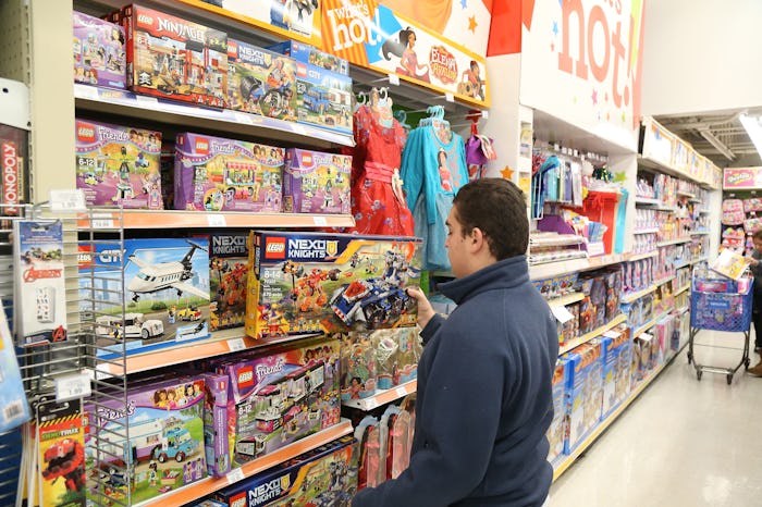 A man buying toys on Cyber Monday in The Toy Isle toy store