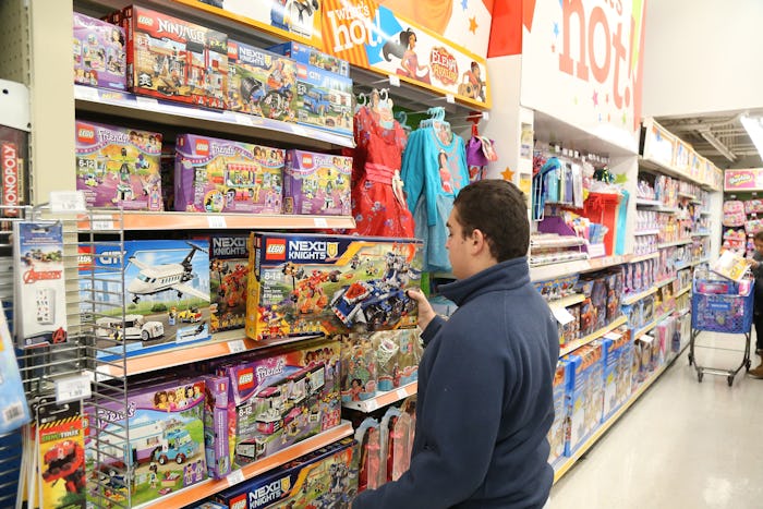 A man buying toys on Cyber Monday in The Toy Isle toy store