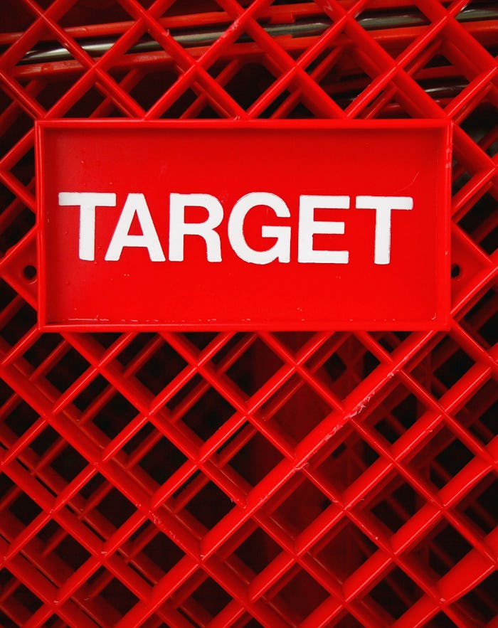 Target red shopping box