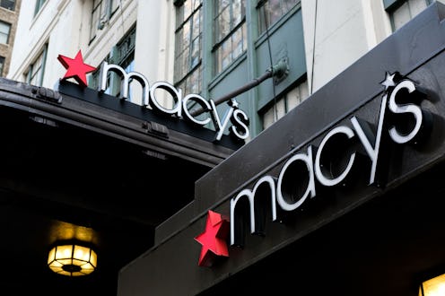 Two Macy's signs above their store during the 2017 Black Friday Sale