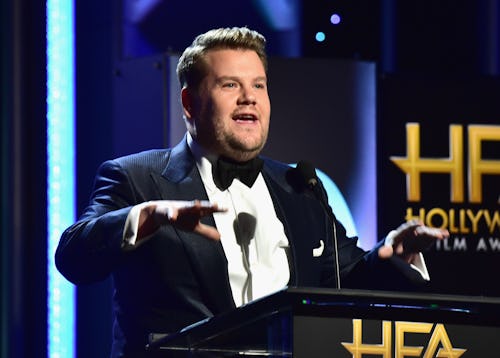 James Corden during his speech