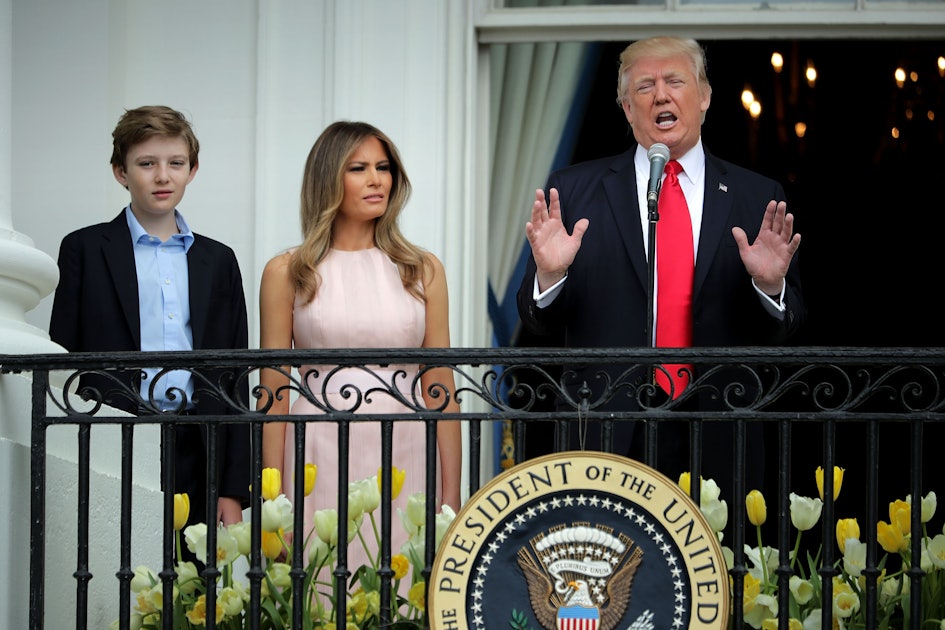 Photos of Melania & Barron Trump Moving To The White House Are Awkward