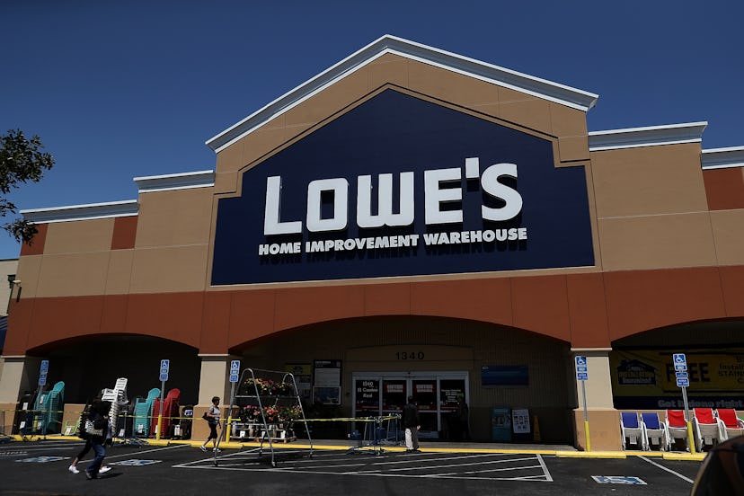 Loew's logo on the store's building.
