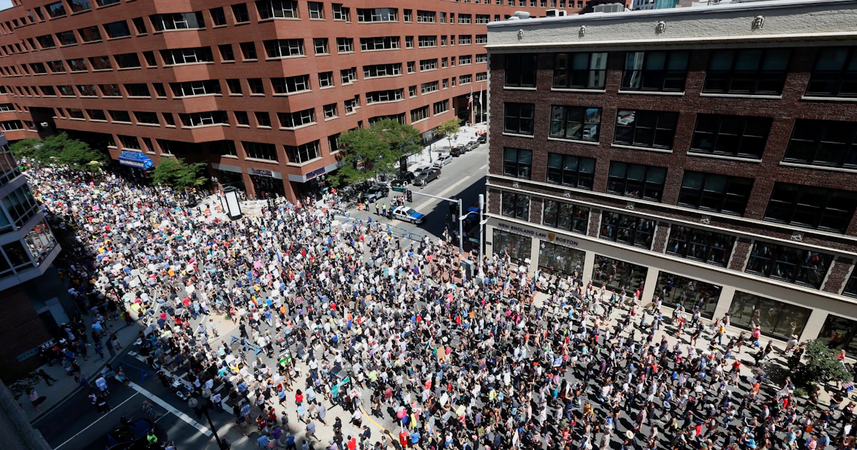 How Many People Protested The Boston Rally?