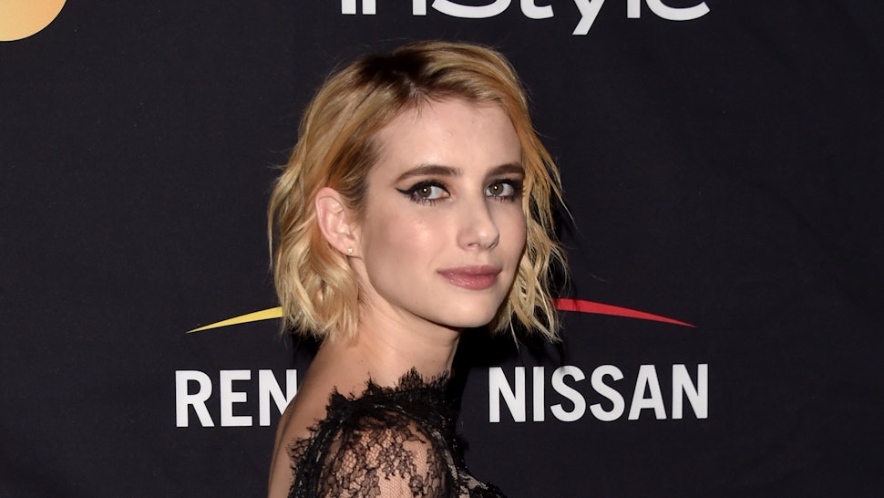 Are Emma Roberts Bangs Real They Are So Blunt On Trend