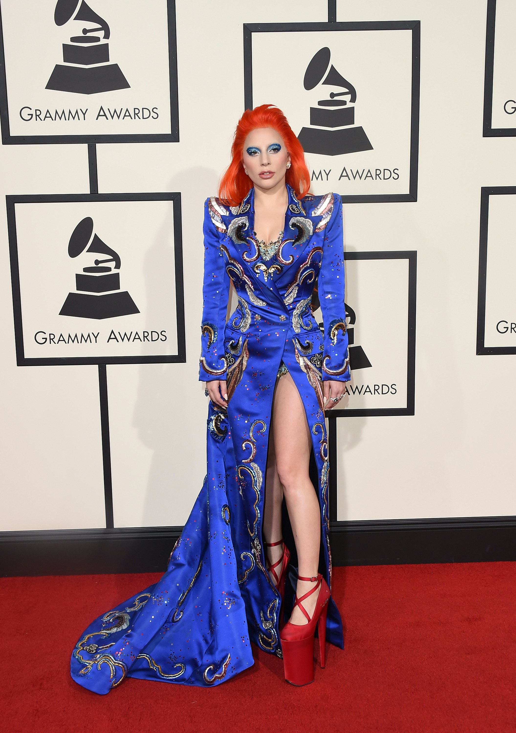 The underboob trend hits the Grammys red carpet as Lady Gaga and