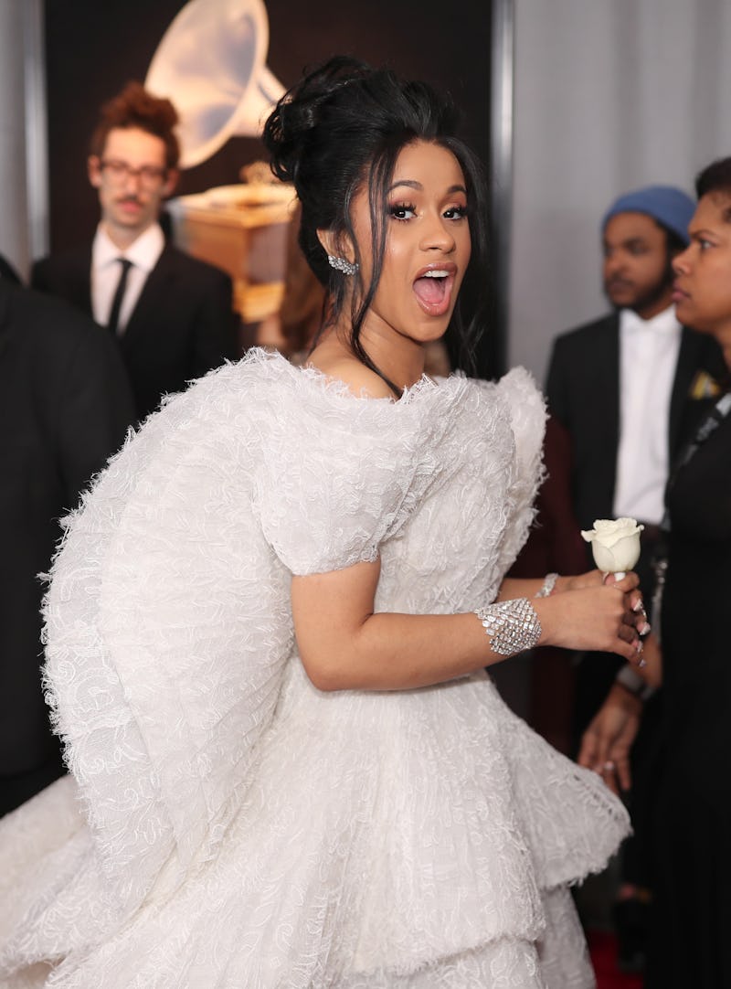 Cardi B's 2018 Grammys Look Included A Pair Of Red Bottoms, Of Course(00)