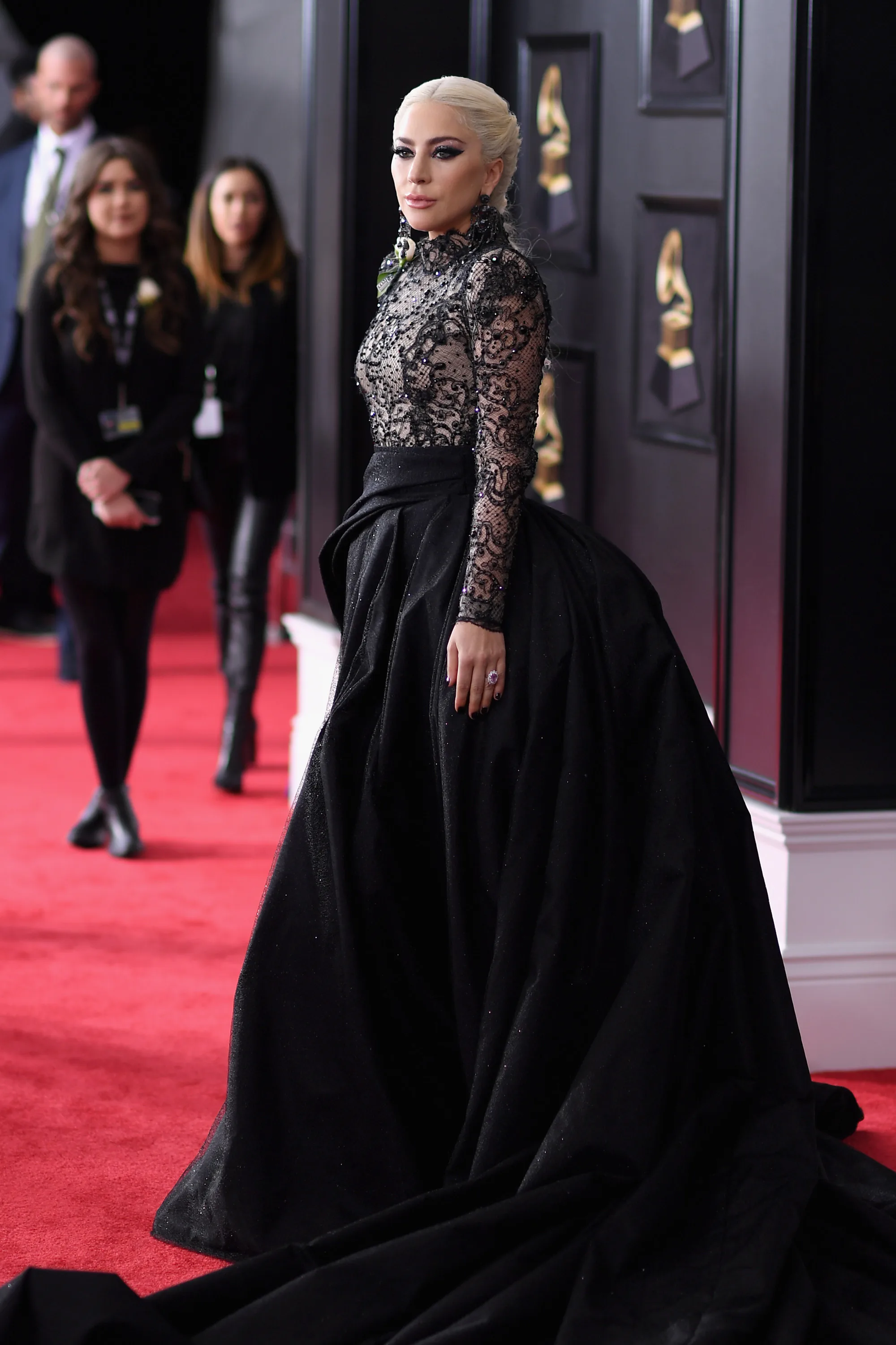 Lady Gaga's 2018 Grammys Dress Was Heavy On The Drama