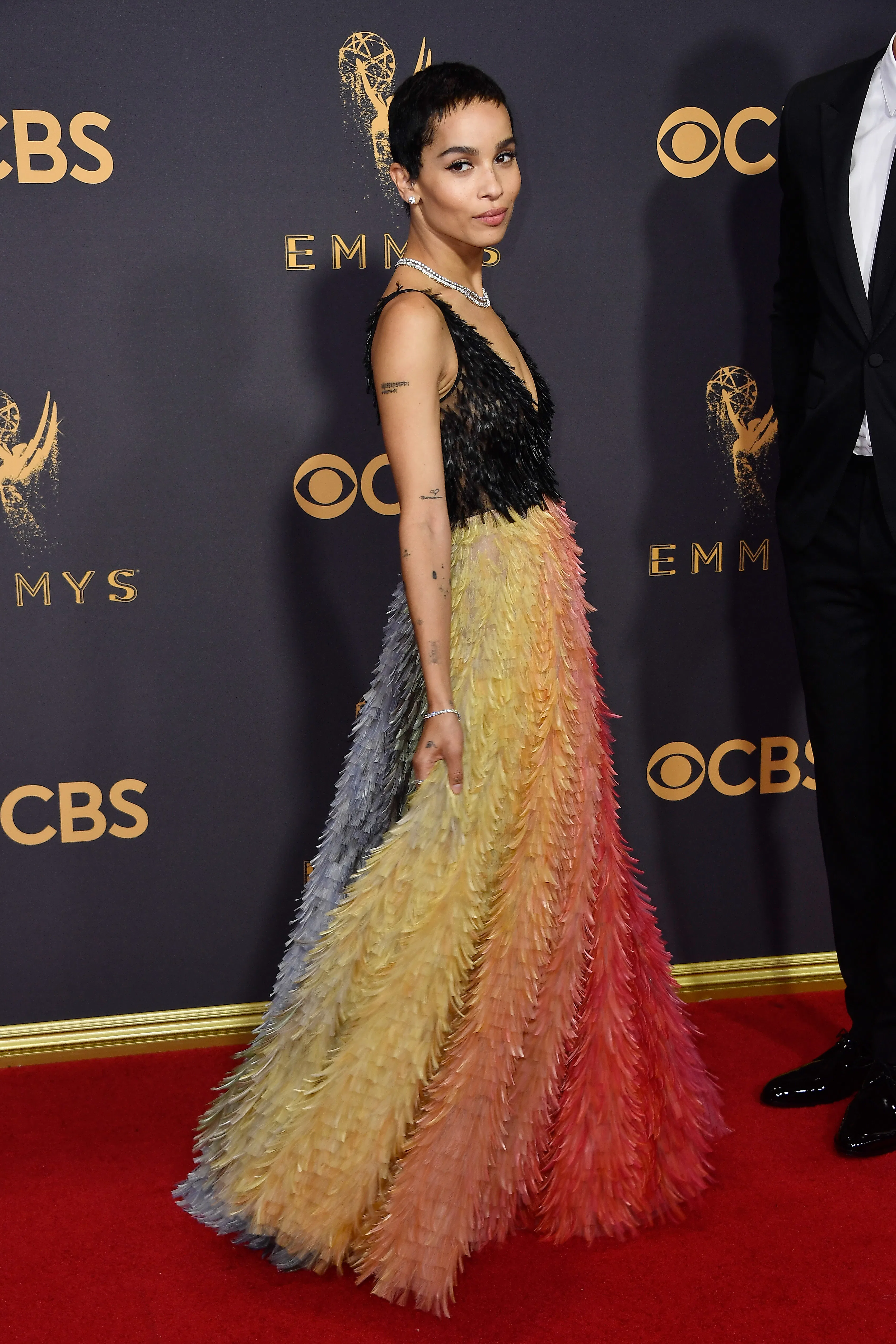zoe kravitz golden globes dress Leila Gold Gown (Black/Gold) 6AUS by LORETA