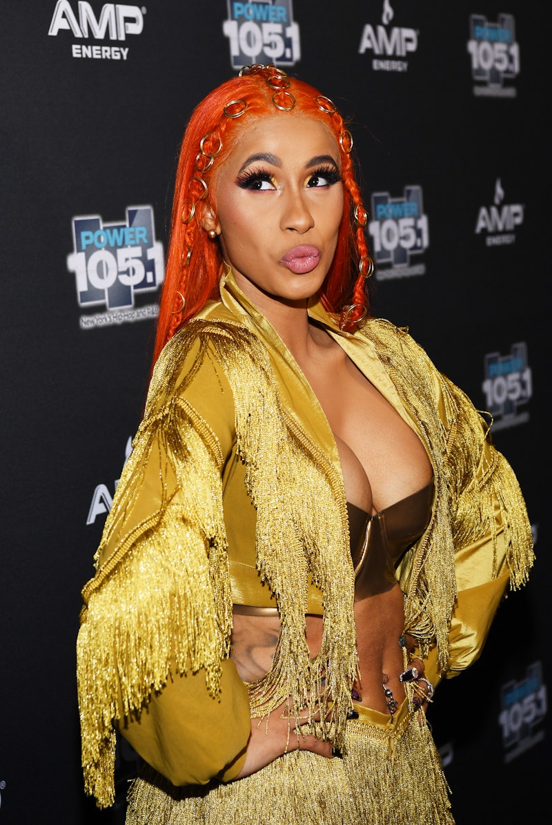 Cardi B Just Went Full Bombshell in This Sparkly Pink Dress and  Waist-Length Hair