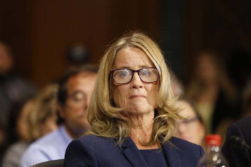 Picture of Dr. Christine Blasey Ford wearing glasses