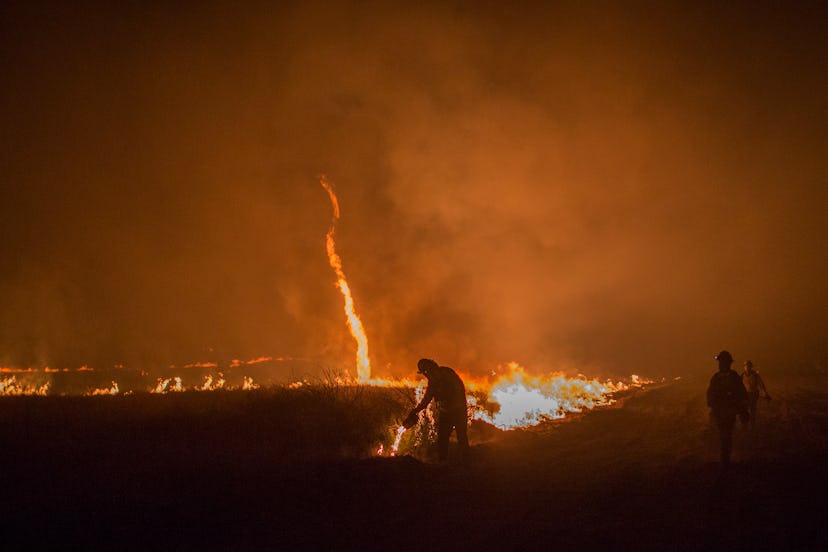 Firefighters during California wildfires