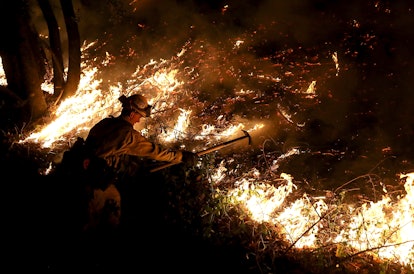 Firefighter battling the devastating California wildfires