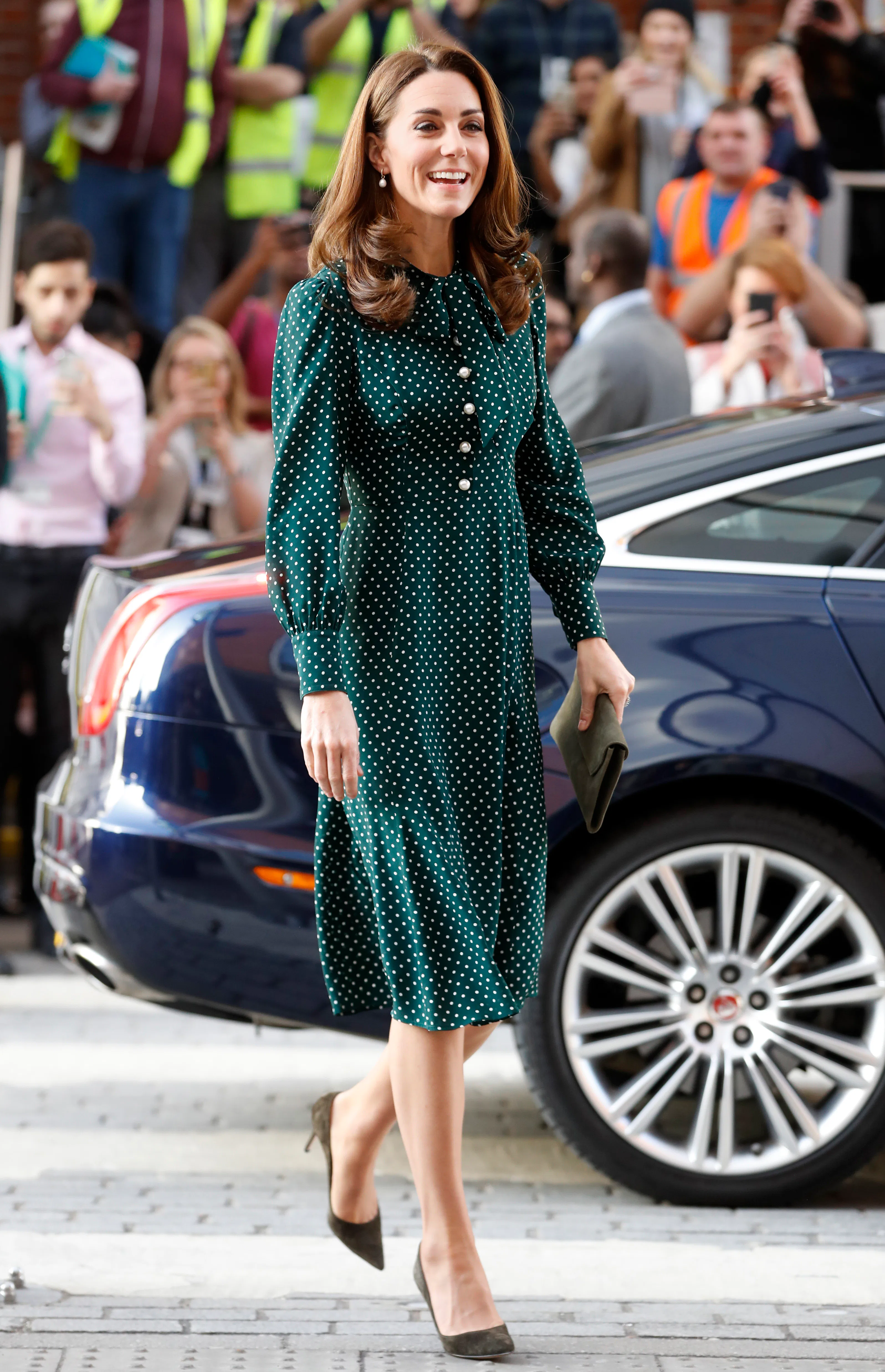 Kate Middleton's Green Polka Dot Dress Is The Ideal Holiday Piece Kate Middleton's Green Polka Dot Dress Is The Ideal Holiday Piece