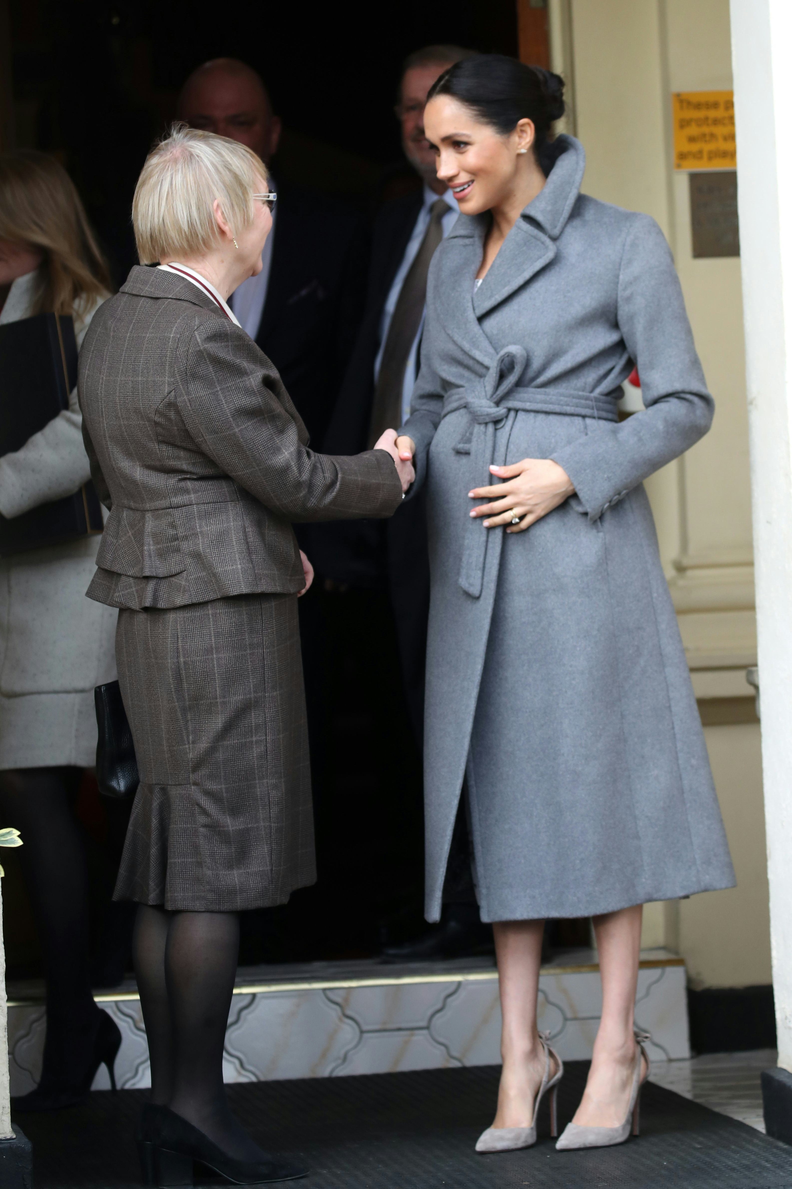 Meghan markle gray coat sale