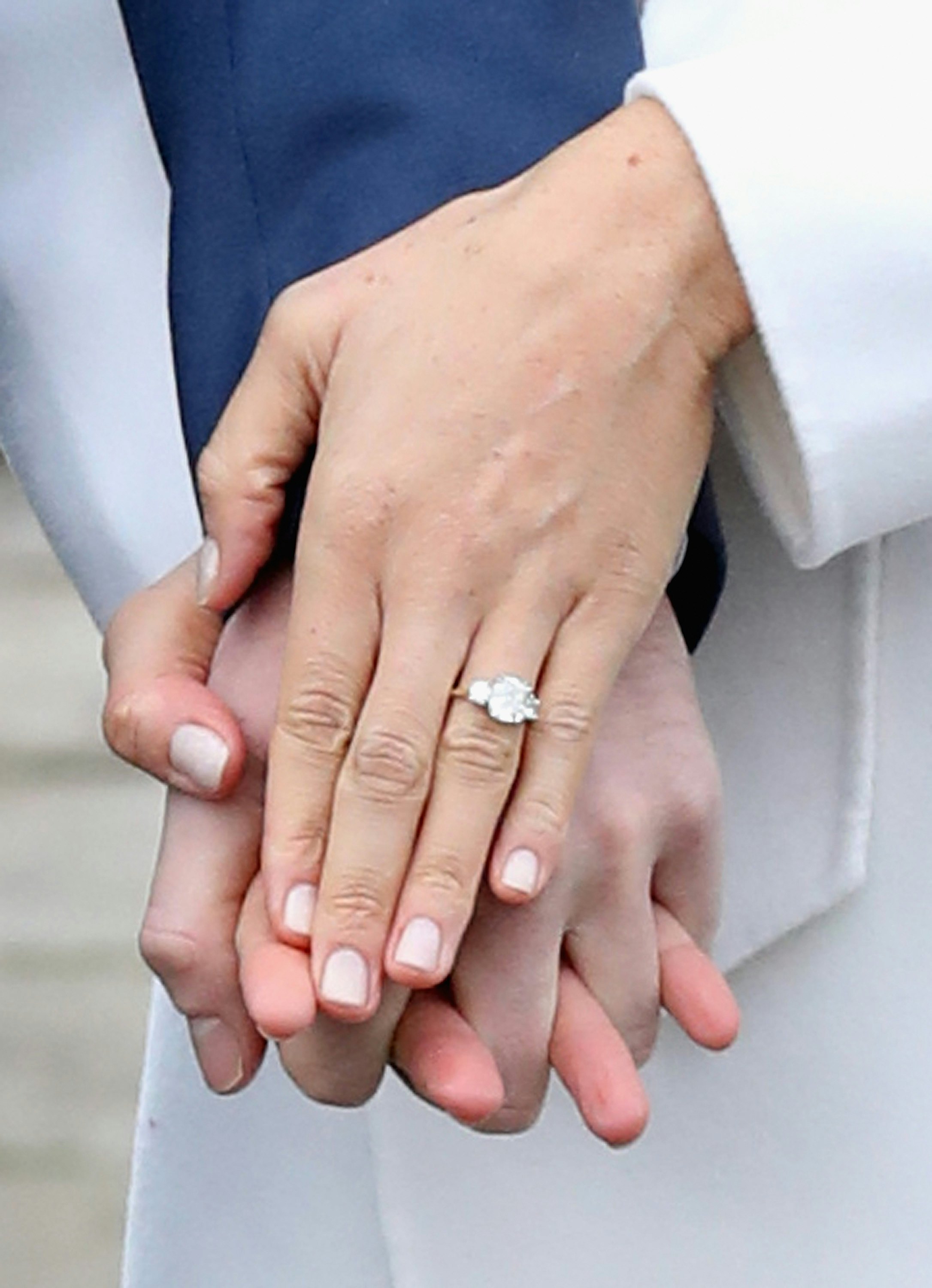 Meghan markle engagement hot sale ring first wedding