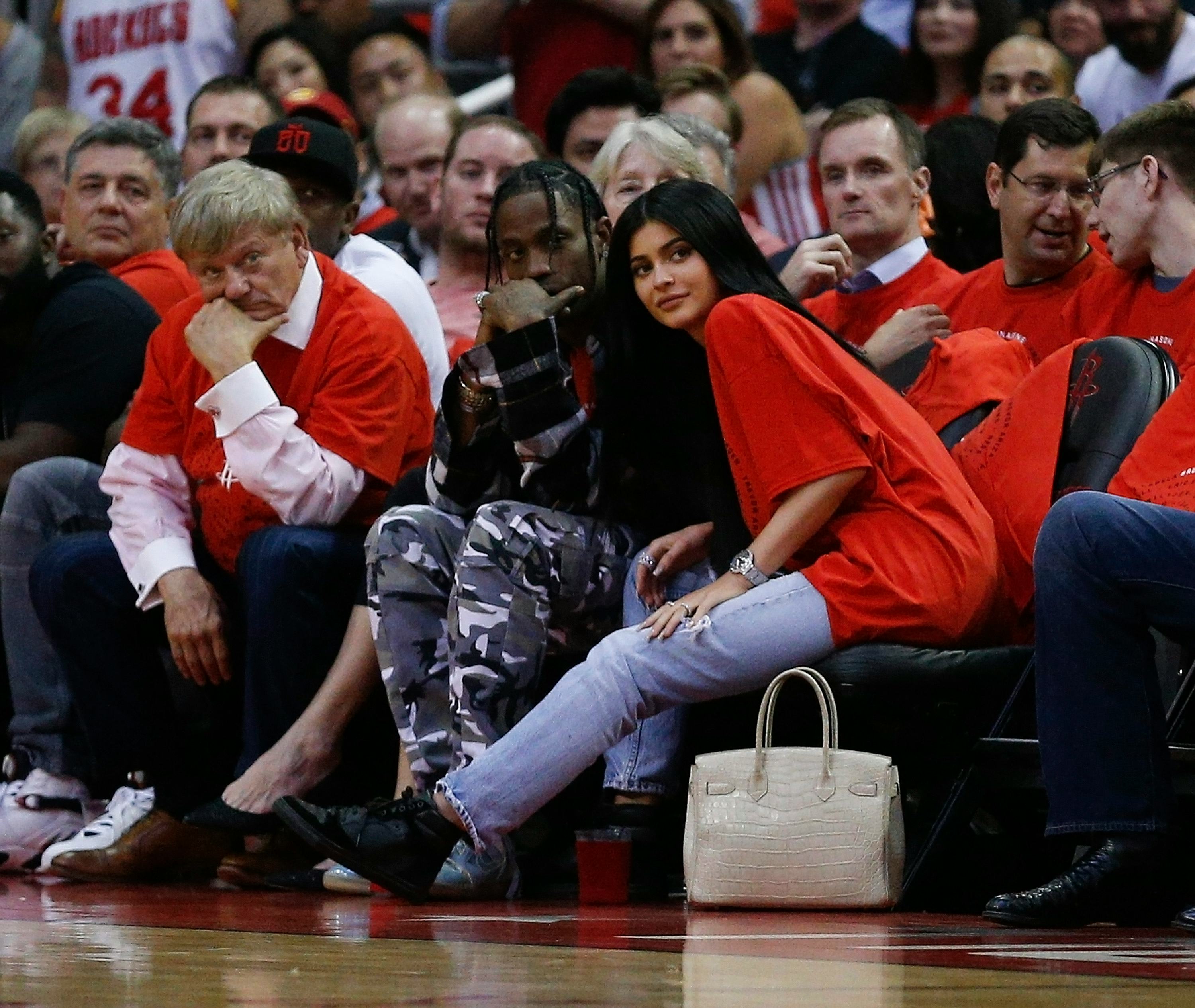 kylie jenner wearing travis scott jordans