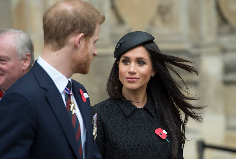 Meghan Markle and Prince Harry at the Anzac Day Memorial Service