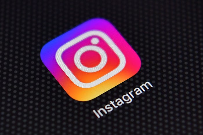 the Instagram icon on a phone screen