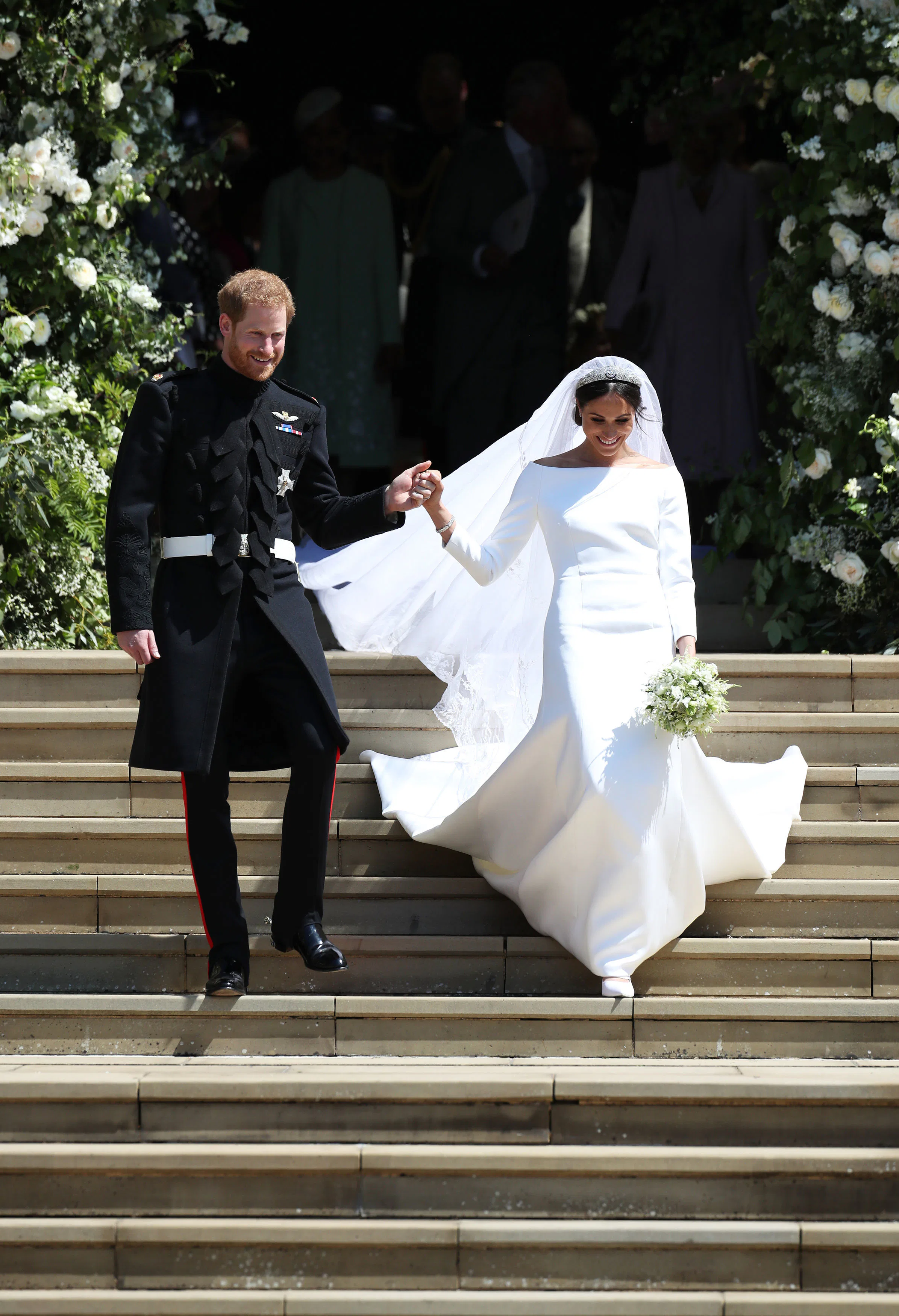 meghan markle princess diana wedding dress Meghan Markle's Wedding Dress Vs. Princess Diana's Wedding Dress: Here's  How The Two Stack Up