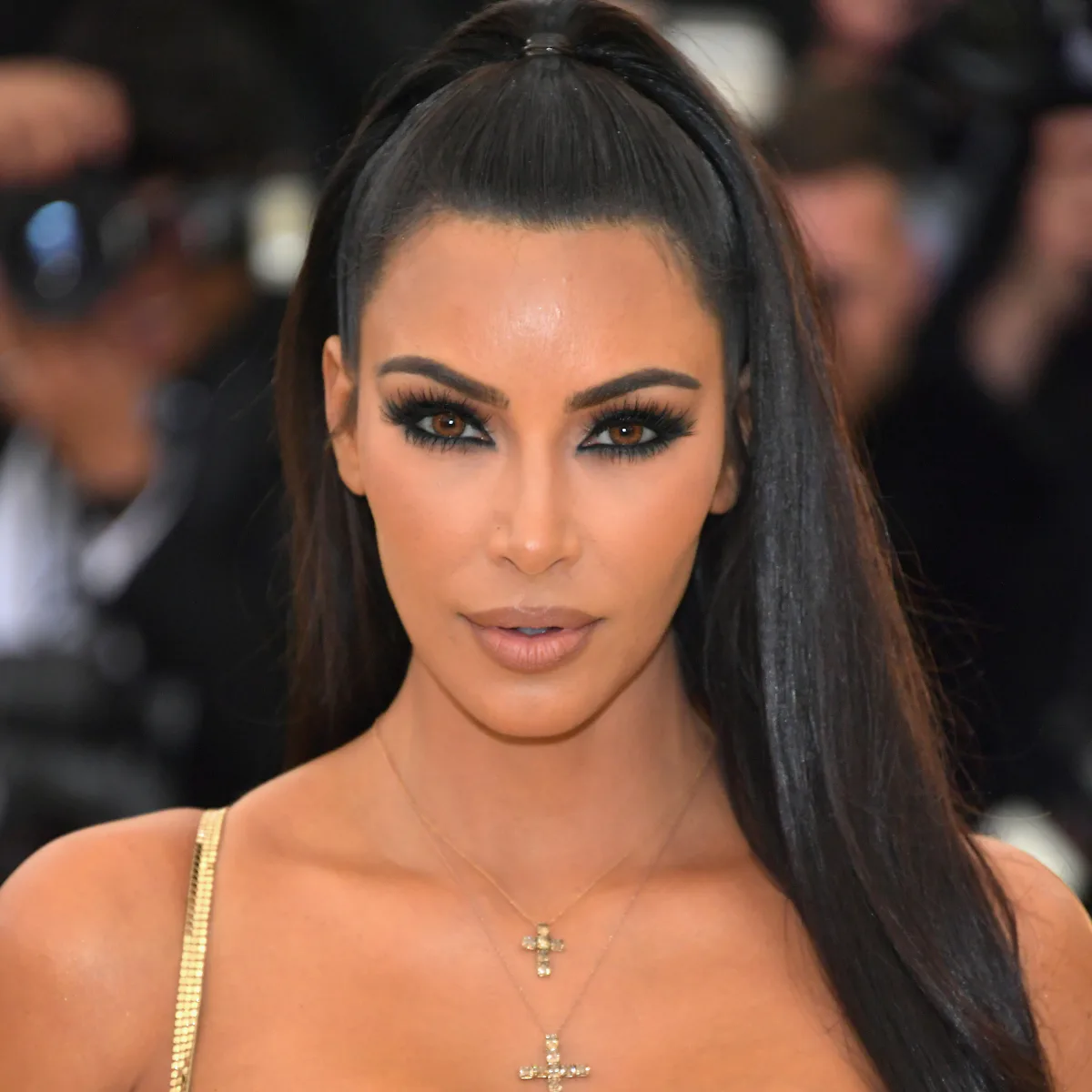 kim k gold versace dress Versace Kim Ks Dress Kim Kardashian Wears Gold Versace Dress To Met Gala 2018 Kim At