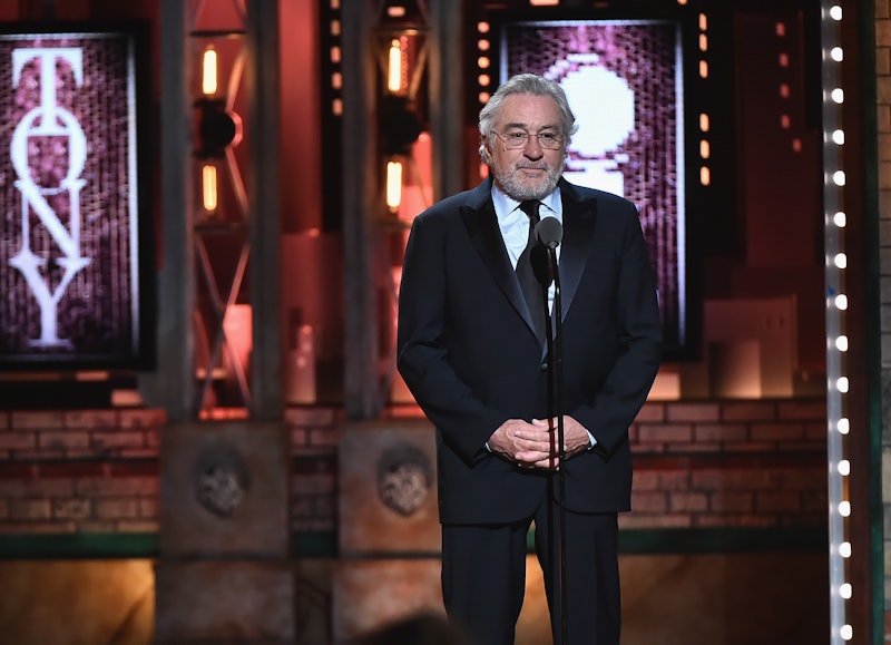 Robert De Niro standing on stage at the Tony Awards.