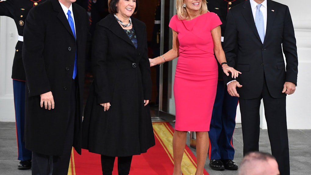 These Photos Of Mike Karen Pence Vs Jill Joe Biden Show A Different Relationship Vibe