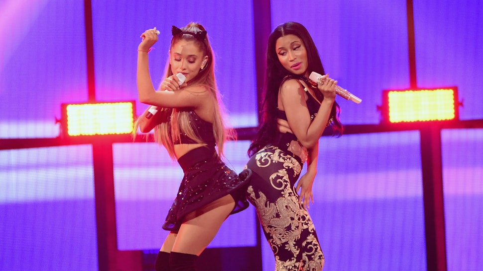 Ariana Grande Nicki Minajs New Song Bed Name Drops A
