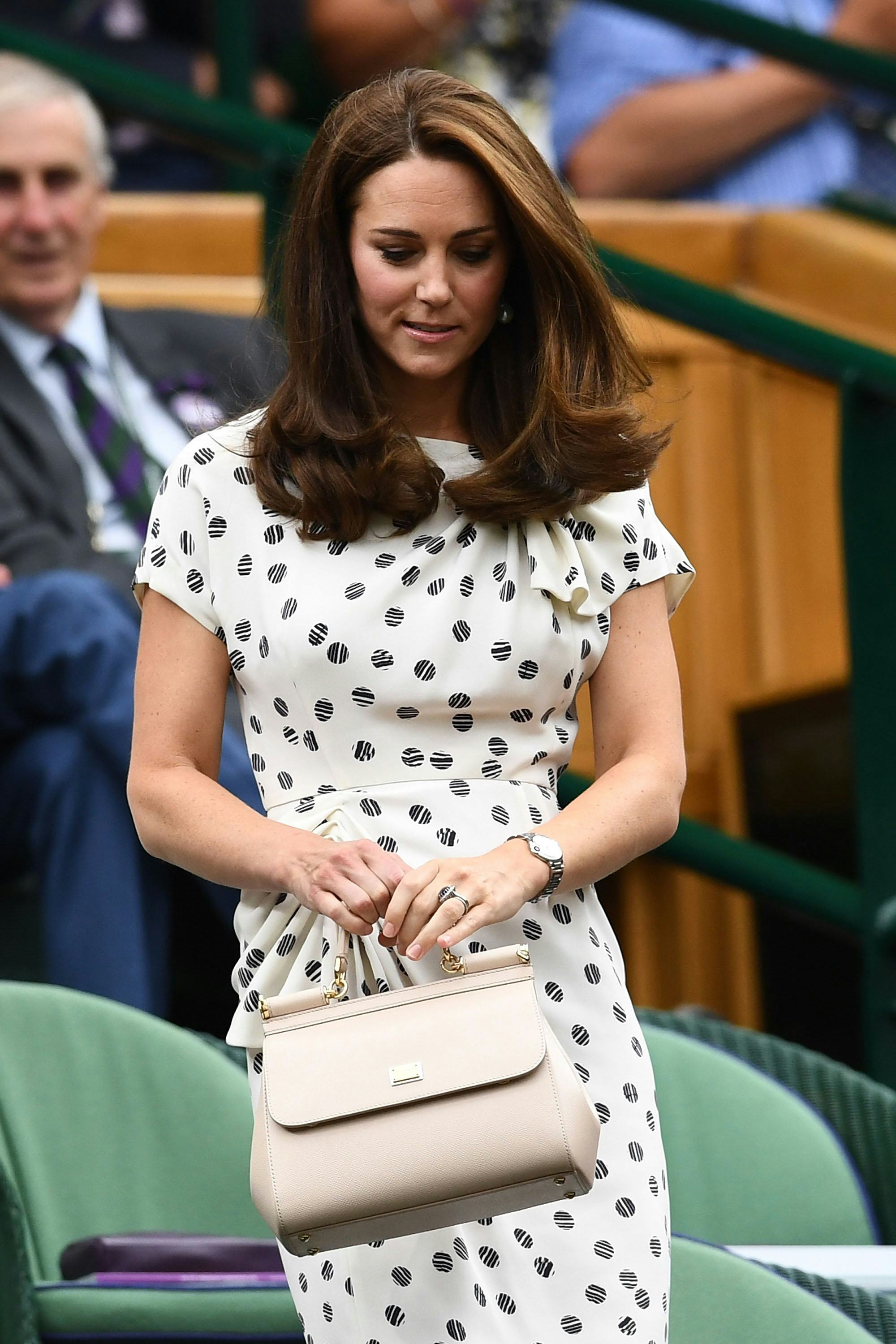 What Does Kate Middleton's Green & Purple Bow At Wimbledon Mean? The