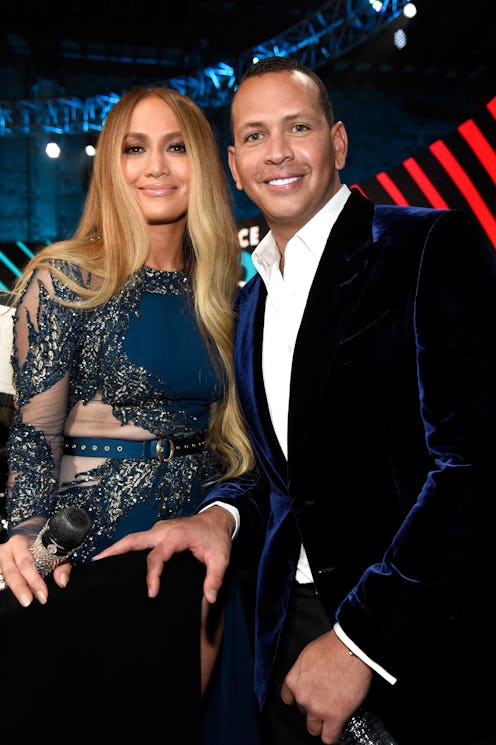 Jennifer Lopez and Alex Rodriguez. Photo via Getty Images