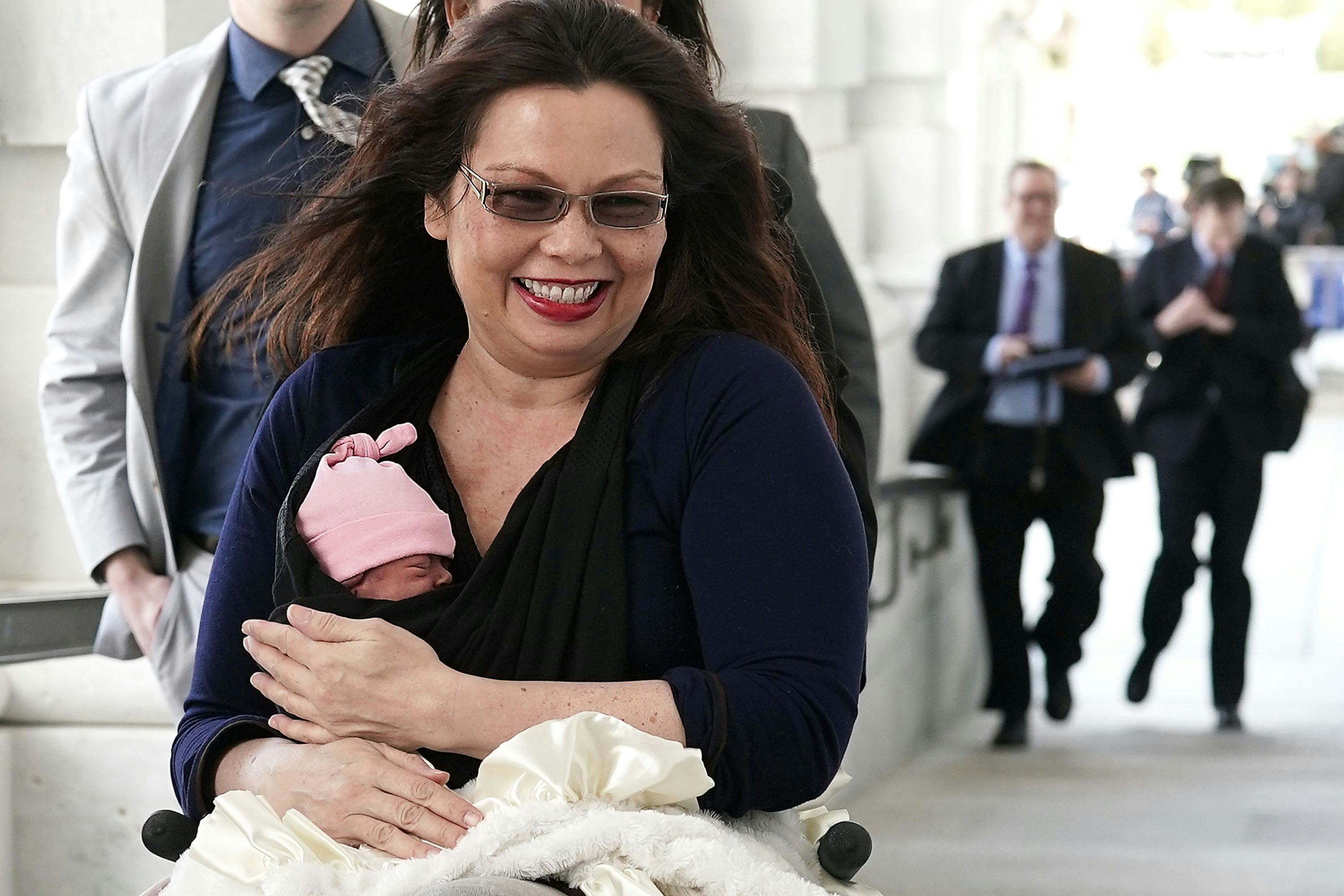 How Tammy Duckworth Set A Historic First For Moms In The Senate, In Her ...