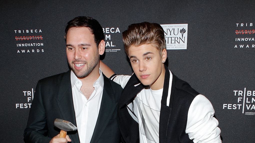Image result for justin bieber and scooter braun