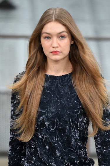 Gigi Hadid Escorted Marie S'Infiltre Off The Chanel Runway After