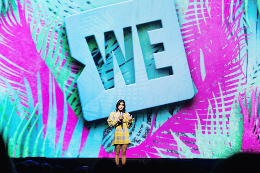 Ariel Winter giving a speech at WE DAY Washington at the Tacoma Dome on April 18, 2019