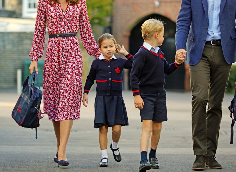 Princess Charlotte With Her Mother, Brother, & Father At Thomas's Battersea