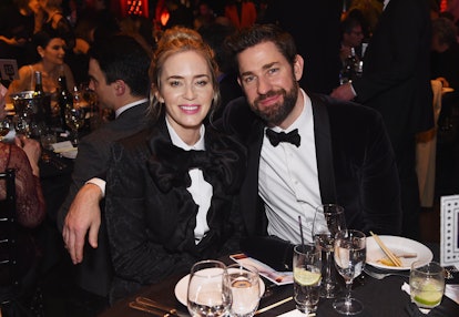 Emily Blunt and John Krasinski support each other at award shows, including the Writers Guild Awards...