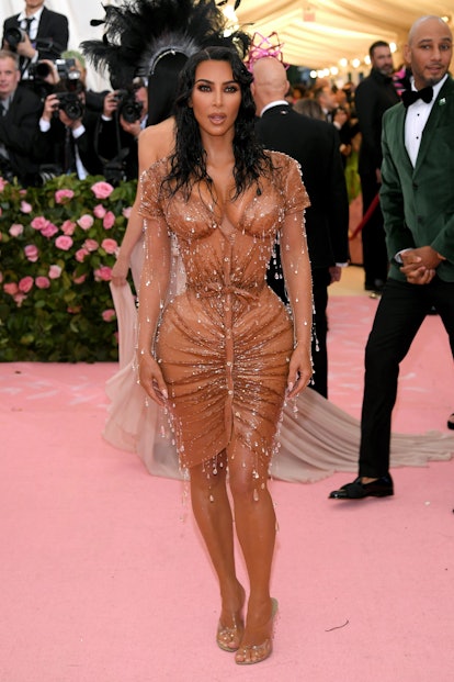 Kim Kardashian wore a custom Manfred Thierry Mugler dress inspired by her daughter North to the 2019...