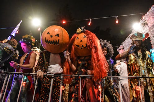 Halloween revelers at a Halloween parade, in full costume. For people who are sober on Halloween, th...