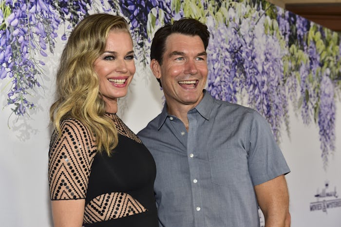 Rebecca Romijn stands with husband Jerry O’Connell, who recently proved he takes his kids' music edu...