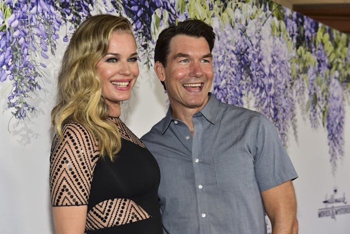 Rebecca Romijn stands with husband Jerry O’Connell, who recently proved he takes his kids' music edu...