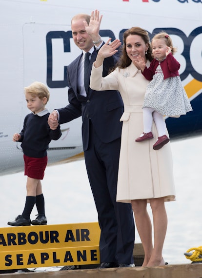 Princess Charlotte used not one, but two hands to greet her adoring fans. 