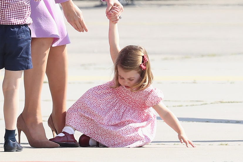Princess Charlotte had a mini meltdown at an airport in Germany. 