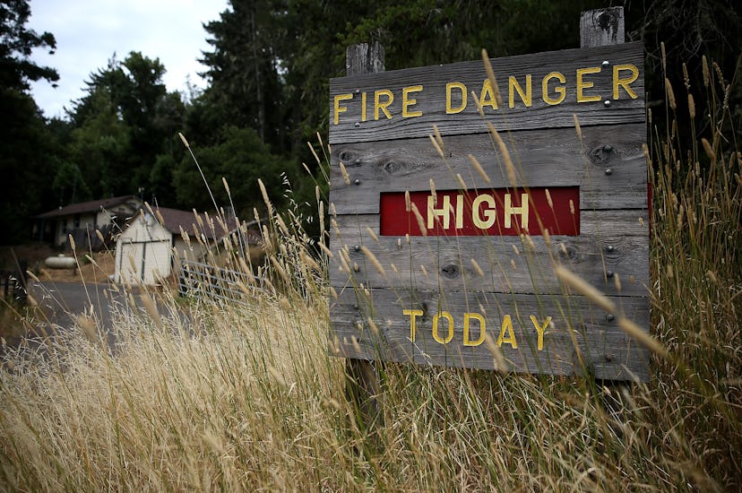 Read fire danger ratings in wildfire prone areas.