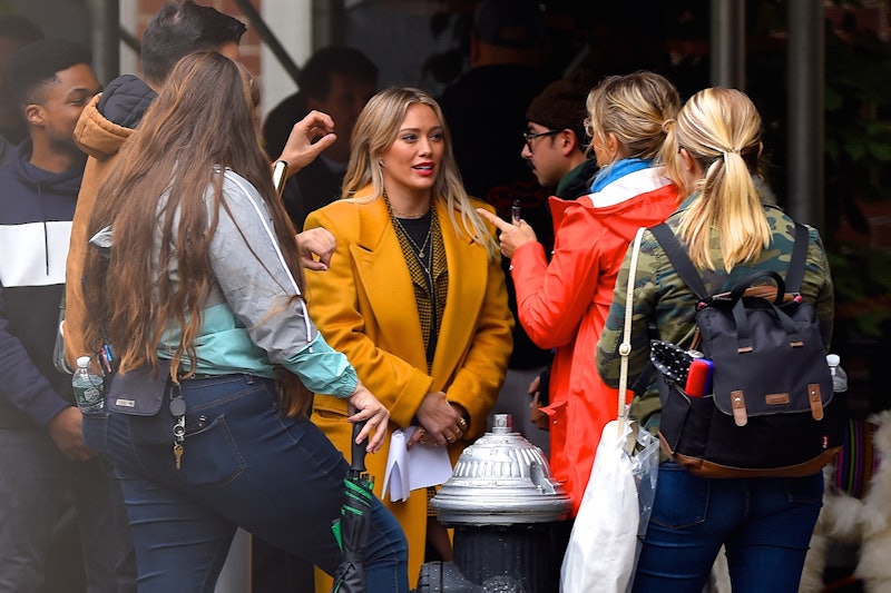 Hilary Duff filming the 'Lizzie McGuire' revival in 2019